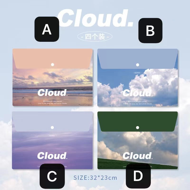 Rosyposy Cloud A4 Snap File Bag