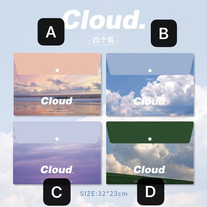 Rosyposy Cloud A4 Snap File Bag