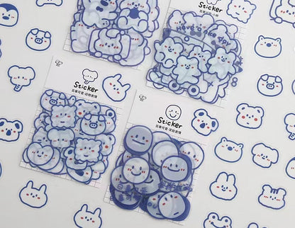 Cartoon Smiling Face Expression Sticker Bag