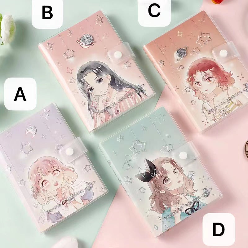 Girl Diary - 36K 128 Sheets Rubber Cover Book - Cute Student Notebook