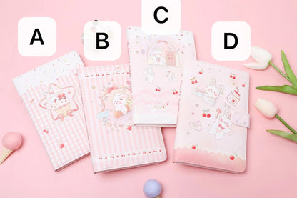Lovely Cherry - 32K PU Magnetic Buckle Book