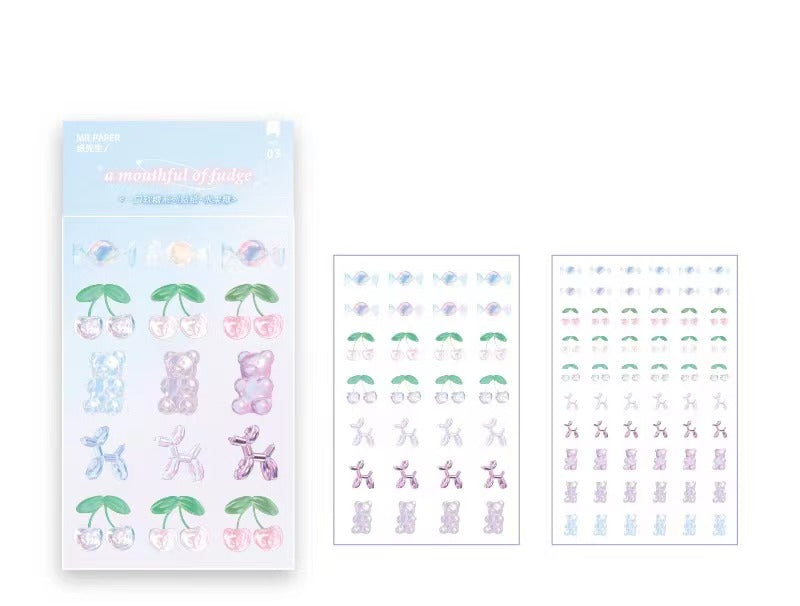 Girl's heart adhesive sticker