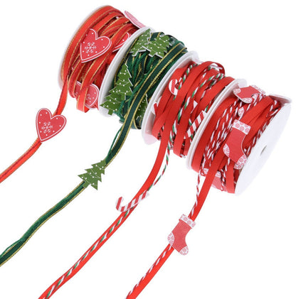 Christmas Ornament Ribbon for Christmas tree, Wreath or Gift packaging