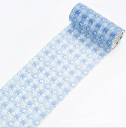Floral Blue Washi Tape Set-Washi Tape, Stickers, Planner and more - Christmas Gift - Birthday Gift - Craft and DIY