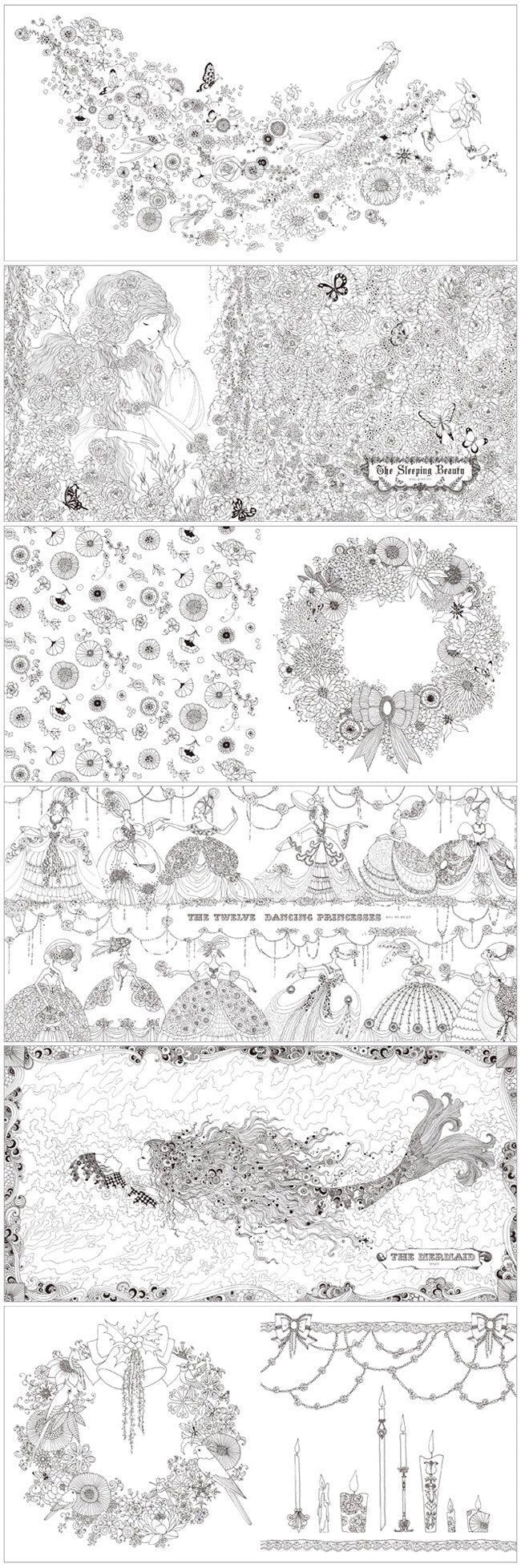 Fairy Tale - Coloring Books for adults or Children