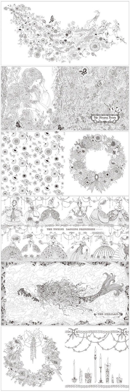 Fairy Tale - Coloring Books for adults or Children