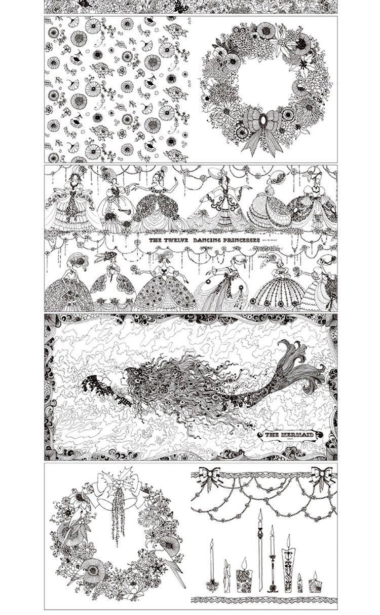 Fairy Tale - Coloring Books for adults or Children