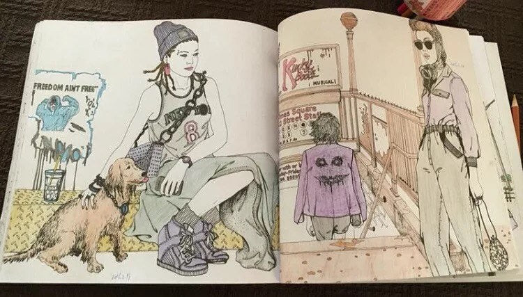 LOOK- Fashion Coloring Books for adults or Children