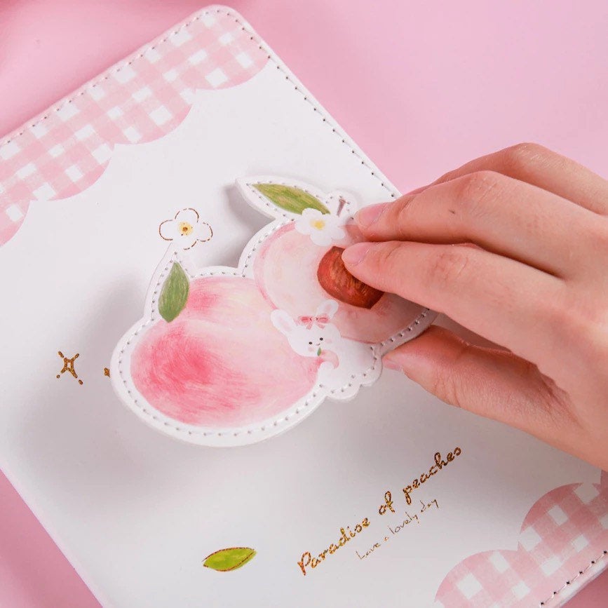 A5 Peach Planner with Soft Leather Cover