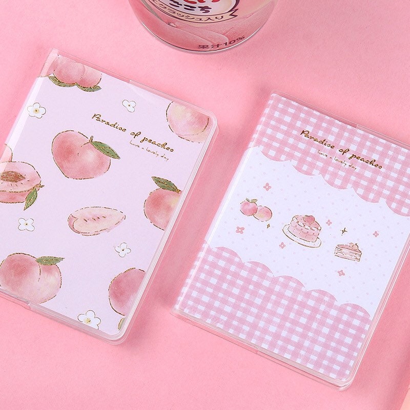 A7 Pink Peach Notes  - Pink Small Notebooks  - Pocket Notes - Mini Bullet Journal with lines