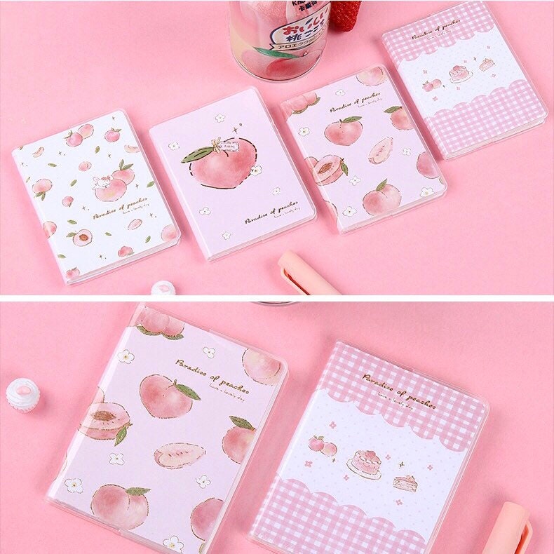 A7 Pink Peach Notes  - Pink Small Notebooks  - Pocket Notes - Mini Bullet Journal with lines