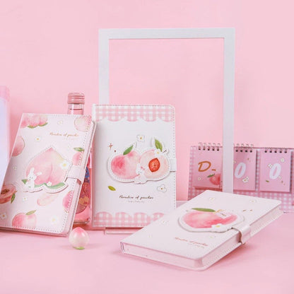 A5 Peach Planner with Soft Leather Cover