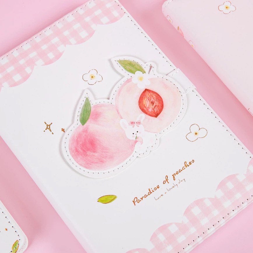 A5 Peach Planner with Soft Leather Cover