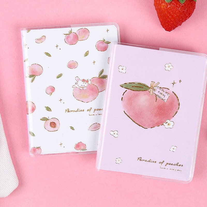 A7 Pink Peach Notes  - Pink Small Notebooks  - Pocket Notes - Mini Bullet Journal with lines