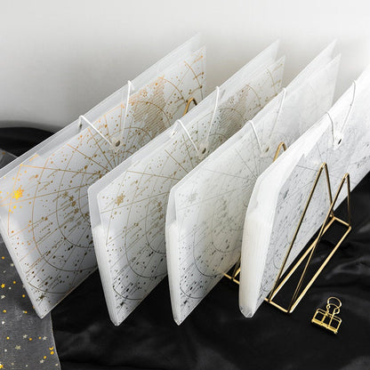 Gold and Silver Stars File Folder - 12 Pocket Folder