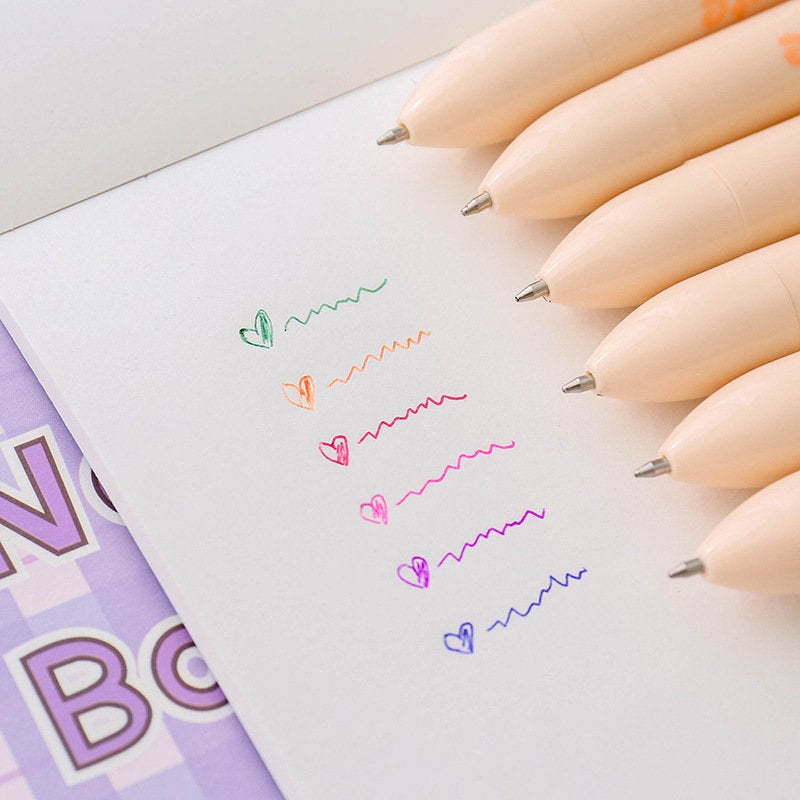 Cute multiple colors pen - BallPoint Pen - Cute Pen - Student Stationery Bullet Journal DIY