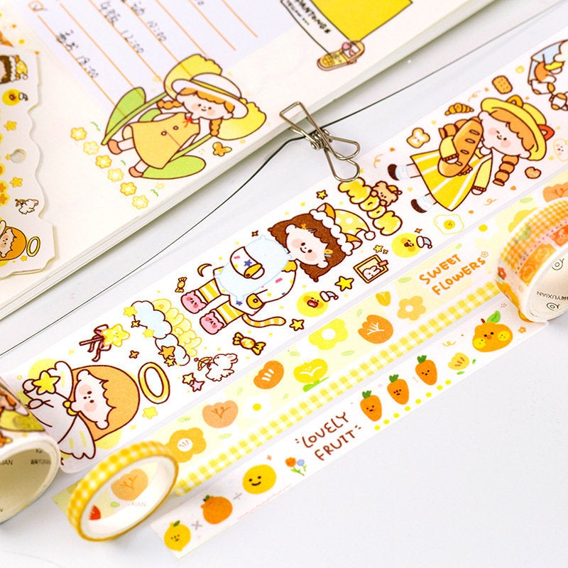 5 Rolls Cute Happy Girl Washi Tape Set 2meters