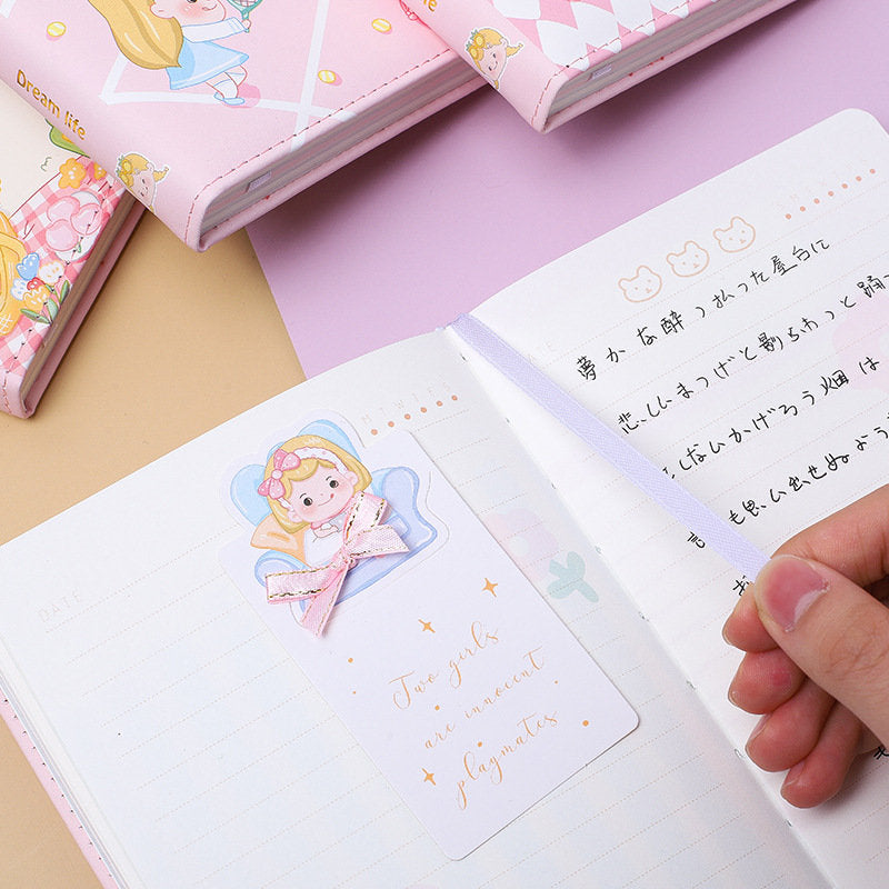 Cute Girl Journal With Bookmark - Bullet Journal with lines