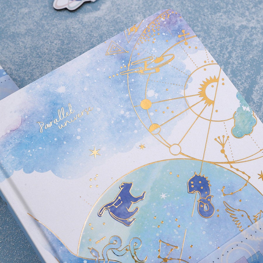 A5 Parallel Universe Journal -  Hard Cover with Gold Foil
