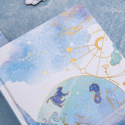 A5 Parallel Universe Journal -  Hard Cover with Gold Foil