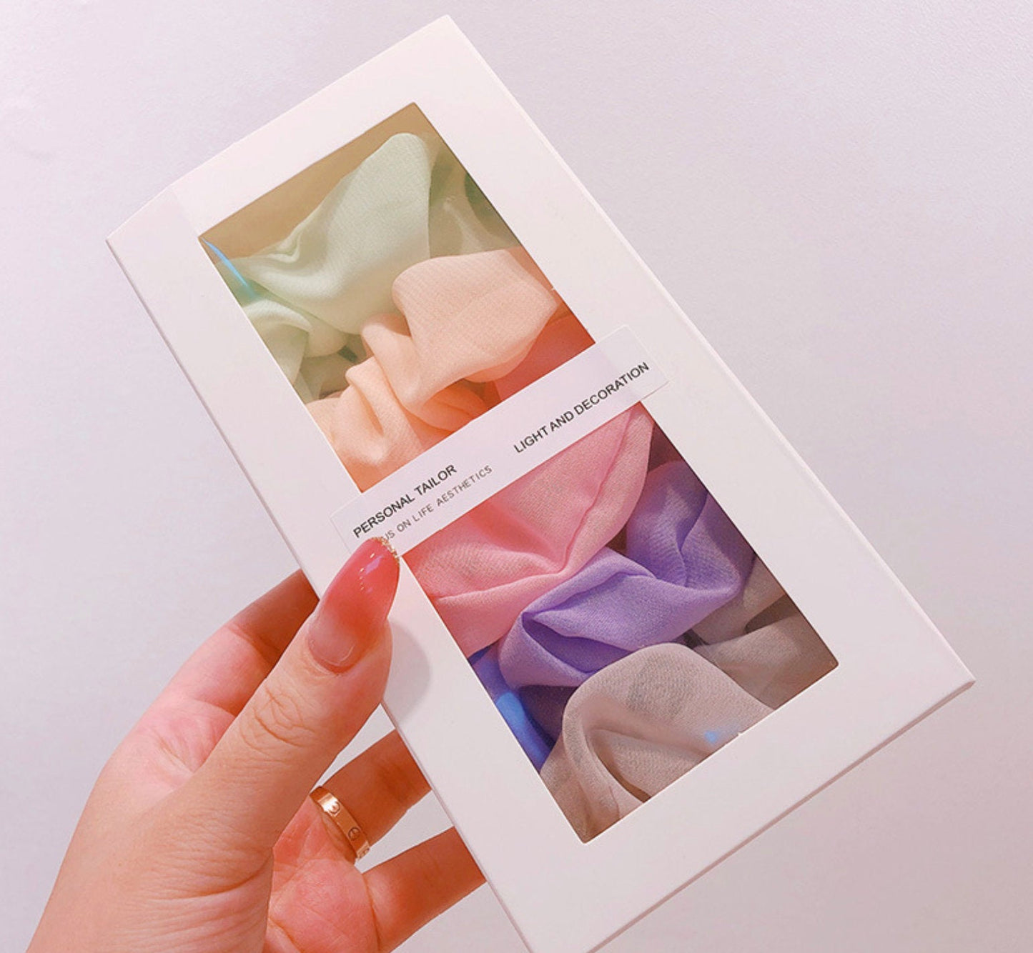 5 Hair Scrunchies Set