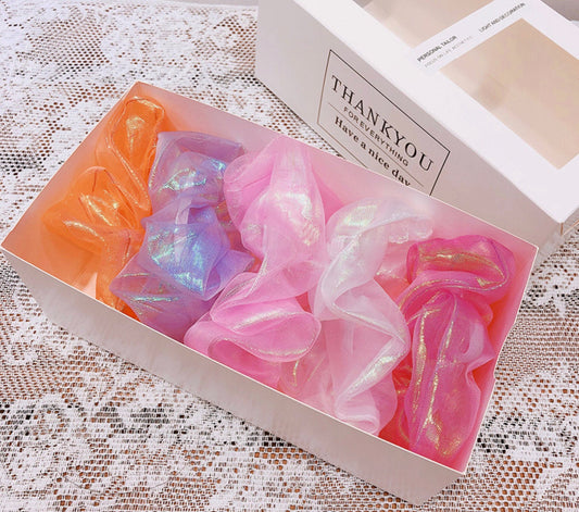 5 Hair Scrunchies Set