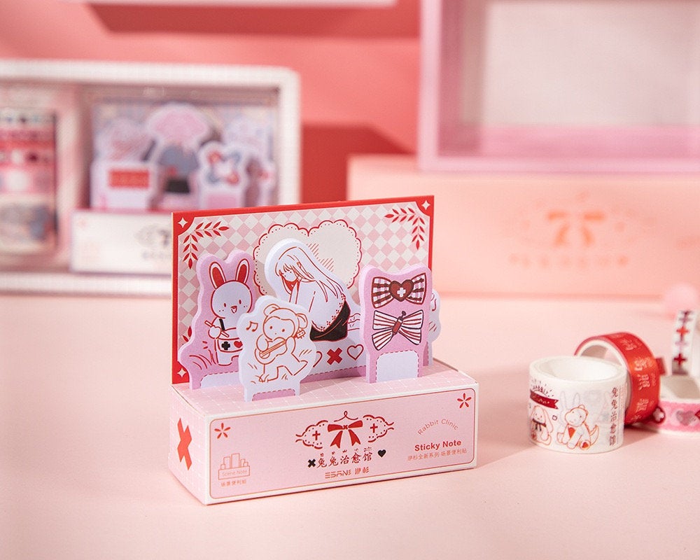 Cute Rabbit Clinic Sticky Notes Set