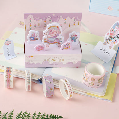 Candy Jam Sticky Notes Set - 5 Rolls Washi Tape