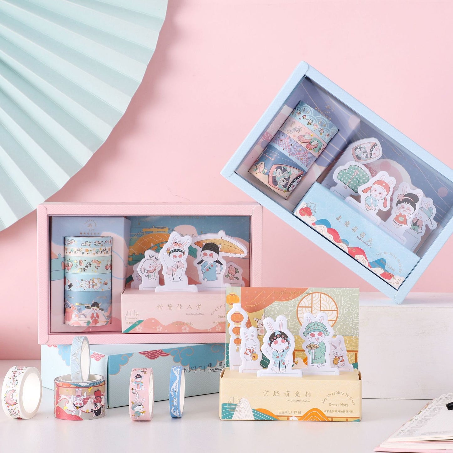 Cute Rabbit Cinema Sticky Notes Set
