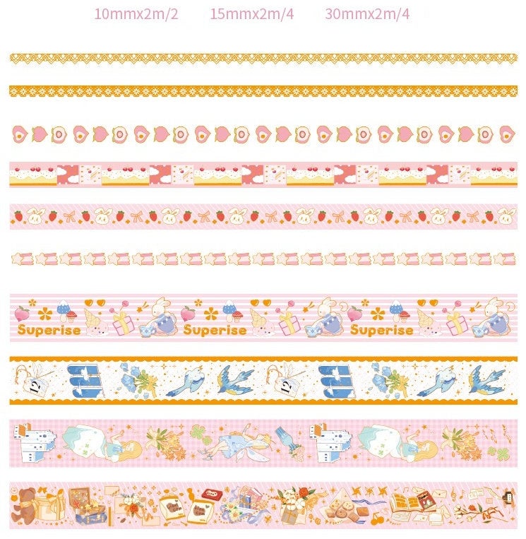 Peach and  Fairy Washi Tape Set