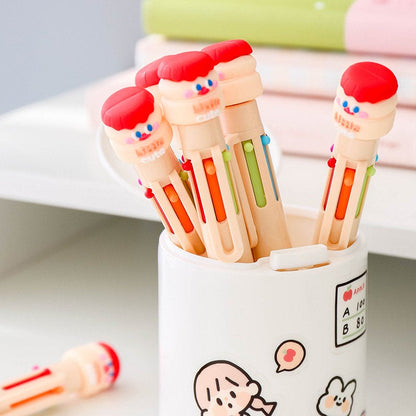 Cute multiple colors pen - BallPoint Pen - Cute Pen - Student Stationery Bullet Journal DIY