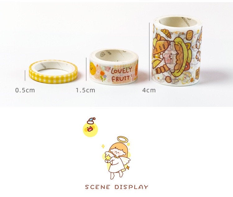 5 Rolls Cute Happy Girl Washi Tape Set 2meters