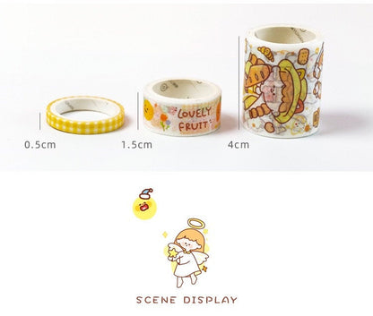 5 Rolls Cute Happy Girl Washi Tape Set 2meters