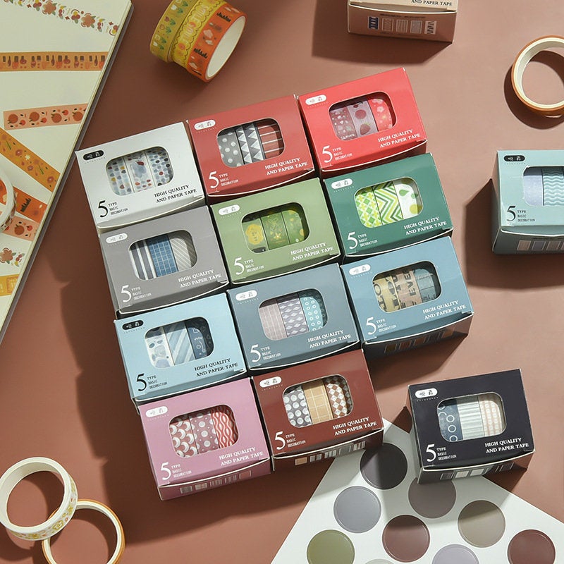 5 Roll Washi Tape Set 2meters