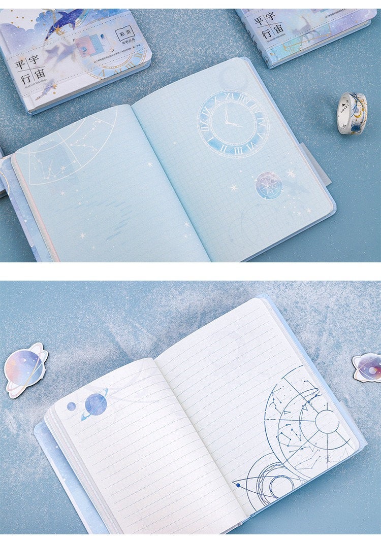 A5 Parallel Universe Journal -  Hard Cover with Gold Foil
