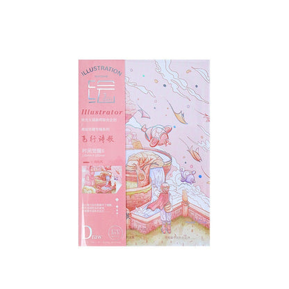 Flying Castle Journal - A5 Diary Cute Notebooks - 256 Pages Crystal Transparent Cover with Silver Foil - Bullet Journal