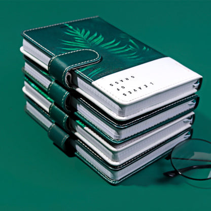 Tropical Leaf Planner - Soft Leather Cover