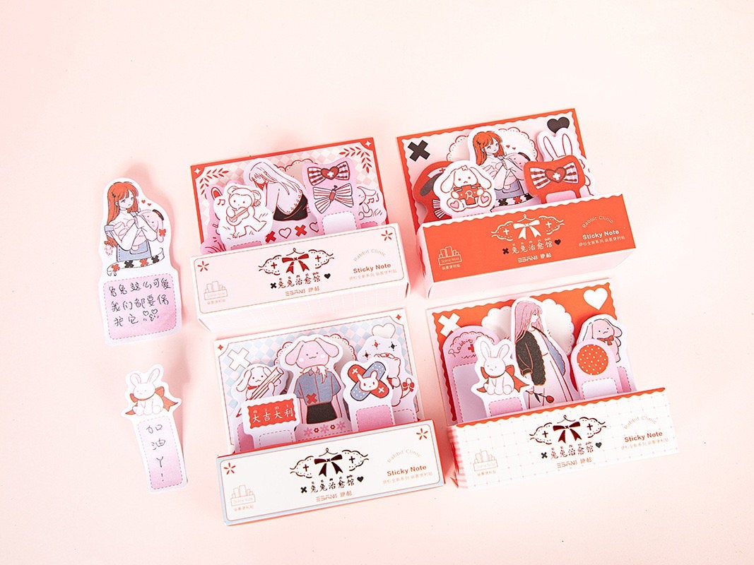 Cute Rabbit Clinic Sticky Notes Set