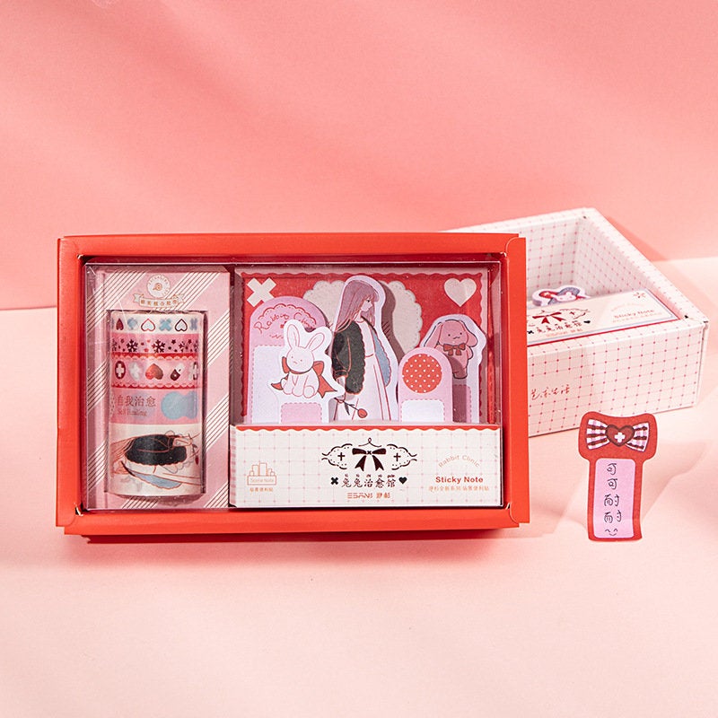 Cute Rabbit Clinic Sticky Notes Set