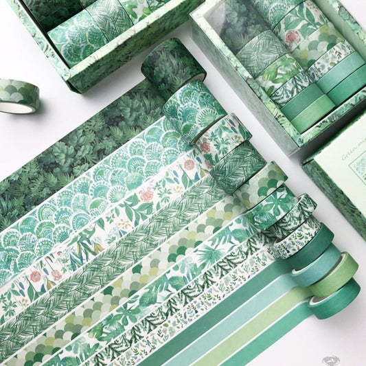 Washi Tape Set- Coloring Pattern 12 Rolls Washi Tape of Bullet Journal and Planner- Masking Tape - Birthday Gift - Craft and DIY