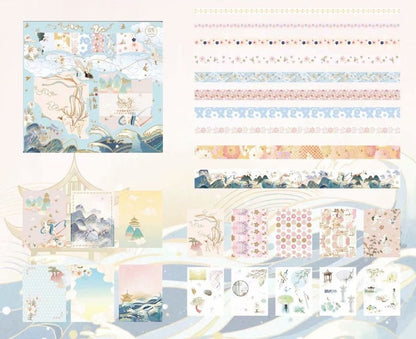 Mountains and Ocean Washi Tape Set-Washi Tape, Stickers, Planner and more - Christmas Gift - Birthday Gift - Craft and DIY