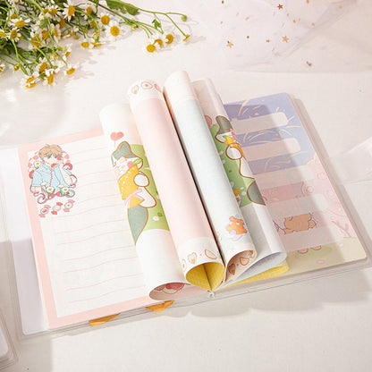 Peach Boy Notebook - 224 Pages A5 Buckle Notebooks with PVC cover - Bullet Journal - Planner To Do lis