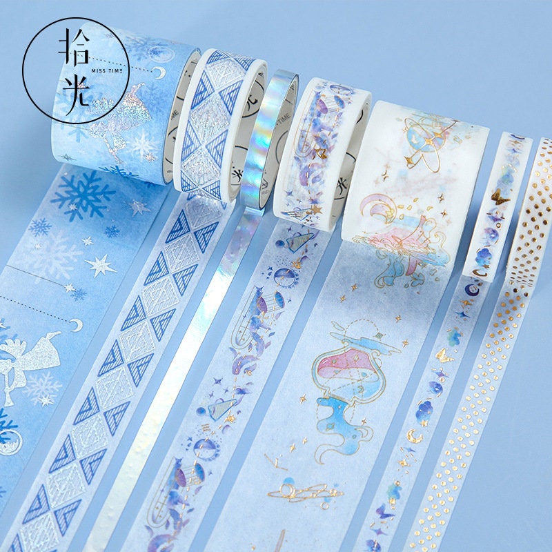 Mercury World Washi Tape Set - 8 Rolls Washi Tape for Bullet Journal and Planner- Christmas Gift - Birthday Gift - Craft and DIY