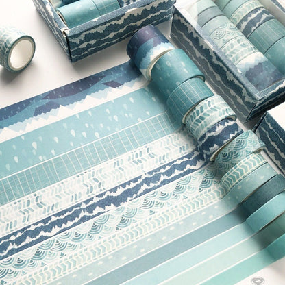 Washi Tape Set- Coloring Pattern 12 Rolls Washi Tape of Bullet Journal and Planner- Masking Tape - Birthday Gift - Craft and DIY