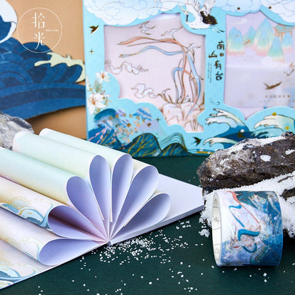 Mountains and Ocean Washi Tape Set-Washi Tape, Stickers, Planner and more - Christmas Gift - Birthday Gift - Craft and DIY