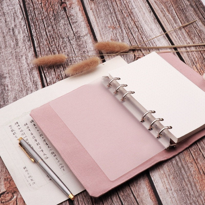 Embroid Flower Notebook- 180 Pages Loose Leaf A5 Cloth Cover Buckle Journal - Flower Planner- Bullet Journal - Craft DIY Stationery