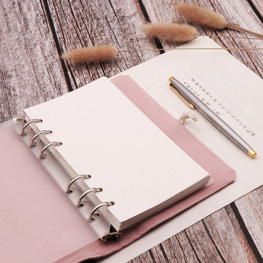 Embroid Flower Notebook- 180 Pages Loose Leaf A5 Cloth Cover Buckle Journal - Flower Planner- Bullet Journal - Craft DIY Stationery