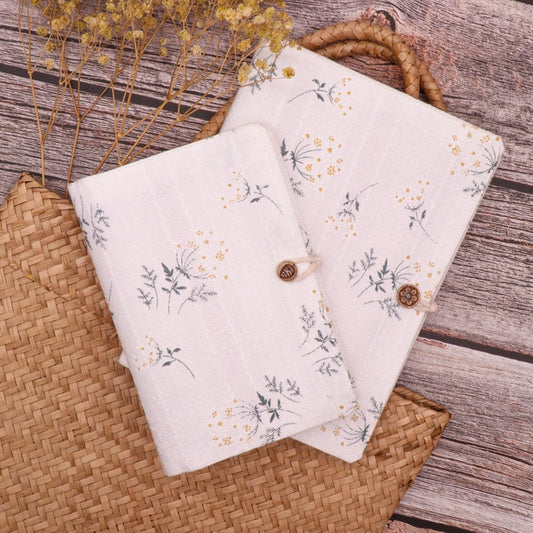 Embroid Buttercup Notebook- 180 Pages Loose Leaf A5 Cloth Cover Buckle Journal - Flower Planner- Bullet Journal - Craft DIY Stationery