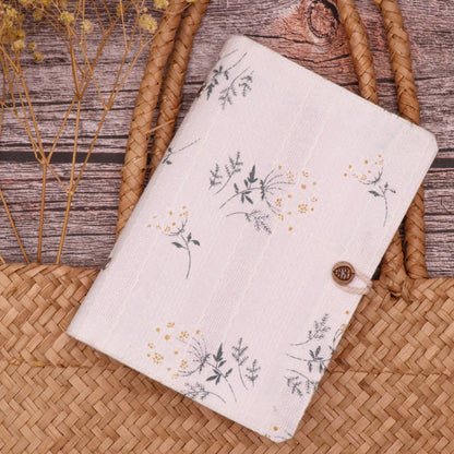 Embroid Buttercup Notebook- 180 Pages Loose Leaf A5 Cloth Cover Buckle Journal - Flower Planner- Bullet Journal - Craft DIY Stationery