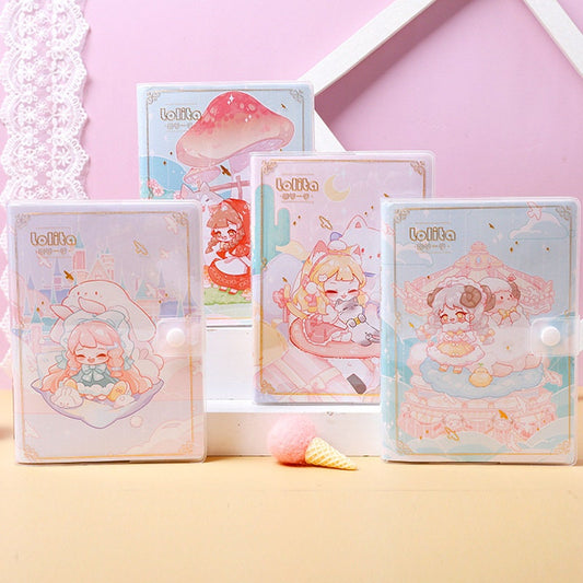 Lolita Cute Notebook  - 224 Pages A5 Buckle Notebooks with PVC cover - Bullet Journal - Planner Shopping list Pocket Notes